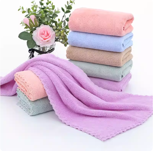 测试 珊瑚绒吸水毛巾